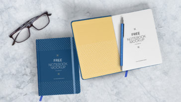 free notebook mockup