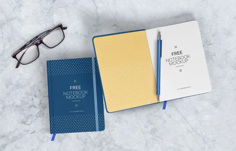 free notebook mockup