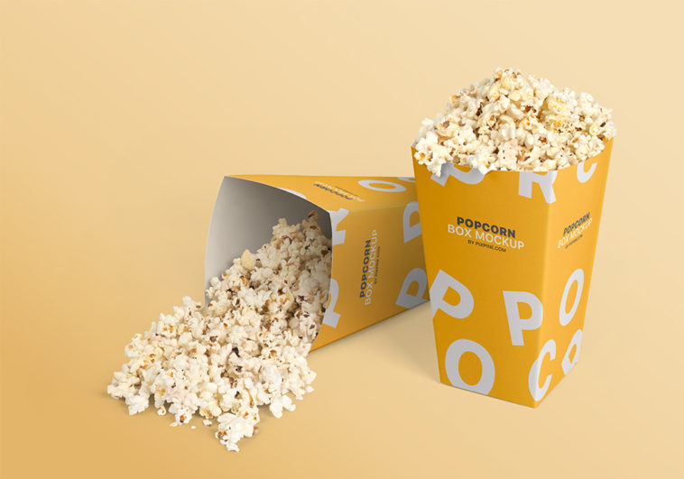 popcorn container mockup