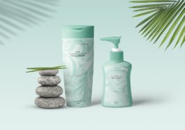 free shampoo bottle mockup