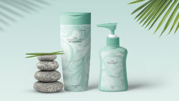 free shampoo bottle mockup