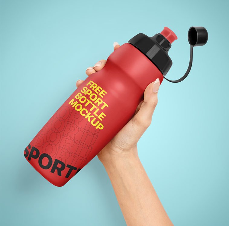 free sports bottle mockup