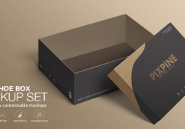 open shoe box mockup