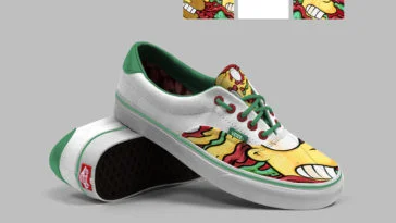 vans canvas shoe mockup