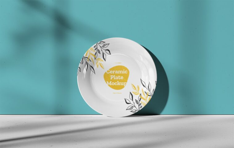 ceramic plate mockup free download