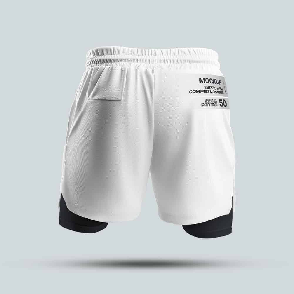 free mesh shorts mockup