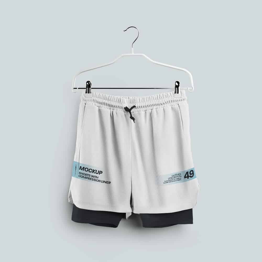 free mesh shorts mockup