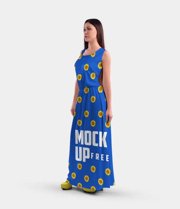 Long Dress MockUp Free Download