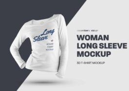 Woman Long Sleeve T-shirt MockUp
