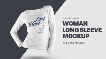 Woman Long Sleeve T-shirt MockUp