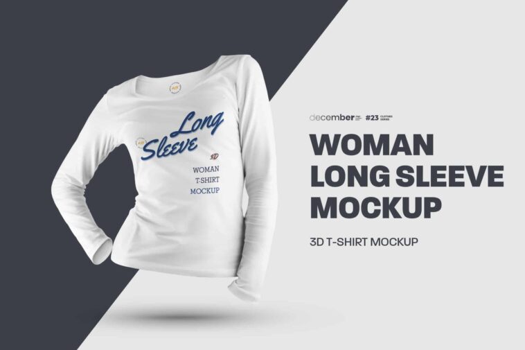 Woman Long Sleeve T-shirt MockUp