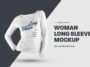 Woman Long Sleeve T-shirt MockUp