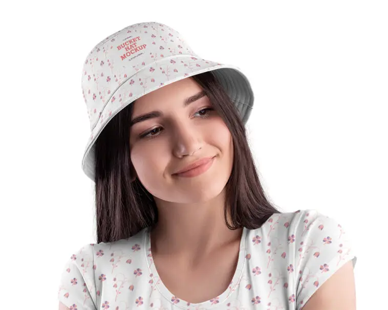 Woman Bucket Hat MockUp