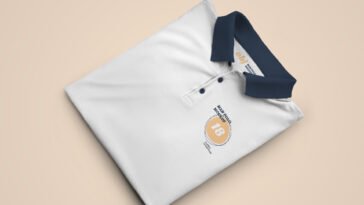 Folded Polo T-shirt MockUp