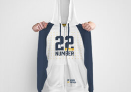 Hanging Hoodie With Zip MockUp