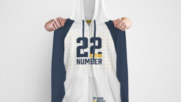 Hanging Hoodie With Zip MockUp