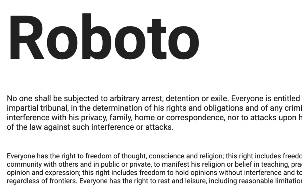 Roboto Font Free Download